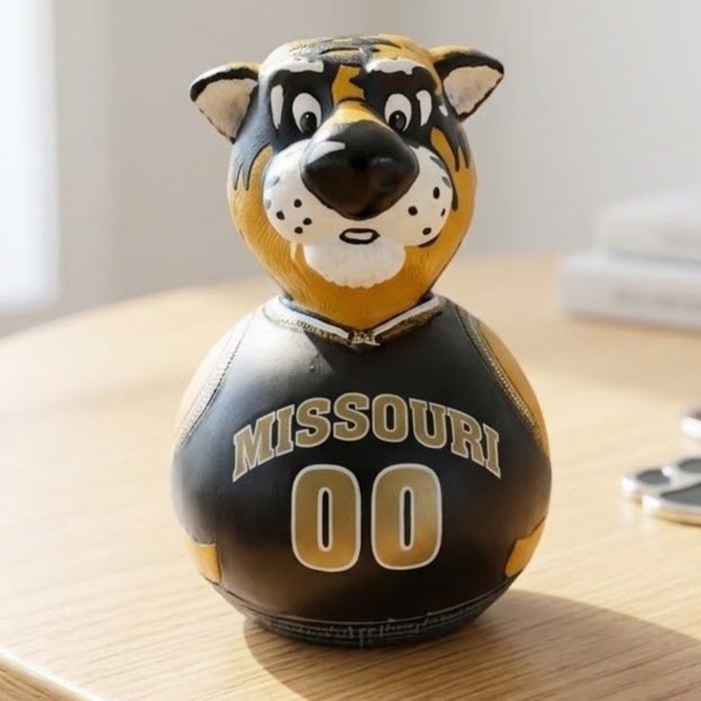 Vintage Missouri Tigers Truman Tiger Rocker Collectible Figurine Mizzou Mascot